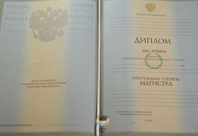 Диплом магистра 2003-2009 годов